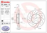 09.9464.1X - Tarcza hamulcowa BREMBO FORD FOCUS II 04-11