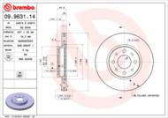 09.9631.14 - Tarcza hamulcowa BREMBO 256x20 /przód/ FIAT