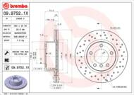 09.9752.1X - Tarcza hamulcowa BREMBO BMW 3 E90 05-07