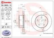 09.9905.11 - Tarcza hamulcowa BREMBO JEEP WRANGLER 00-