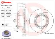 09.9983.40 - Tarcza hamulcowa BREMBO /przód/ IVECO EUROCARGO 00-