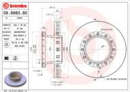 09.9983.60 - Tarcza hamulcowa BREMBO IVECO STRALIS 07-