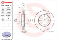 09.A258.10 - Tarcza hamulcowa BREMBO HYUNDAI SONATA 98-01