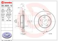 09.A303.10 - Tarcza hamulcowa BREMBO MITSUBISHI L200 05-