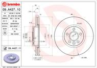 09.A427.11 - Tarcza hamulcowa BREMBO FORD 300x28 /przód/S-MAX/GALAXY 07- VOLVO S60/S80 10-