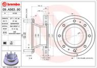 09.A563.90 - Tarcza hamulcowa BREMBO /tył/ IVECO EUROCARGO 130 00-