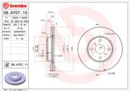 09.A707.11 - Tarcza hamulcowa BREMBO TOYOTA YARIS 06-