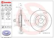 09.A716.21 - Tarcza hamulcowa BREMBO NISSAN XTRAIL 07-