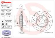 09.A727.1X - Tarcza hamulcowa BREMBO RENAULT MEGANE 08-