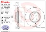 09.A820.11 - Tarcza hamulcowa BREMBO VAG A4 07-