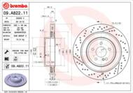 09.A822.11 - Tarcza hamulcowa BREMBO /tył/ DB W212 E-KLASA 11-