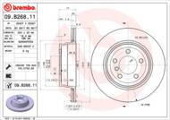 09.B268.11 - Tarcza hamulcowa BREMBO /tył/ BMW 7 E65/E66 05-08 WEN