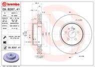 09.B287.41 - Tarcza hamulcowa BREMBO /tył/ MAYBACH 02-12