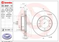 09.B461.11 - Tarcza hamulcowa BREMBO TOYOTA LAND CRUISER 02-