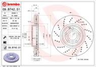 09.B742.51 - Tarcza hamulcowa BREMBO 322x32 /przód/ DB /powłoka antykorozyjna/