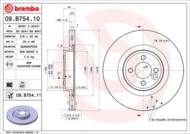 09.B754.11 - Tarcza hamulcowa BREMBO /przód/ MINI JOHN COOPER WORKS 07-