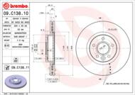 09.C138.11 - Tarcza hamulcowa BREMBO VOLVO C30 06-12