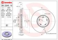 09.C243.10 - Tarcza hamulcowa BREMBO 308x33 /przód/ FORD TRANSIT 14-