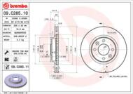 09.C285.11 - Tarcza hamulcowa BREMBO /przód/ RENAULT CLIO IV 12-