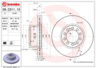 09.C311.10 - Tarcza hamulcowa BREMBO /przód/ DB ACTROS 11-