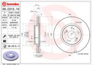 09.C313.11 - Tarcza hamulcowa BREMBO /przód/ HONDA CIVIC IX 12-