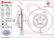 09.C399.13 - Tarcza hamulcowa BREMBO /przód/ BMW 3 F30.F35.F80 11-