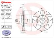 09.C422.75 - Tarcza hamulcowa BREMBO /przód/ FORD B-MAX 12-