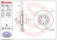 09.C495.11 - Tarcza hamulcowa BREMBO /przód/ ALFA ROMEO GIULIA 15-