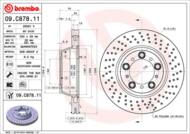 09.C878.11 - Tarcza hamulcowa BREMBO /tył/ PORSCHE 911 (996) 02-05