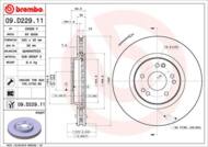 09.D229.11 - Tarcza hamulcowa BREMBO DB W124 E-KLASA 93-95 PP