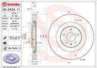 09.D424.11 - Tarcza hamulcowa BREMBO /tył/ VAG Q7 15-