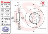 09.D525.13 - Tarcza hamulcowa BREMBO /przód/ DB W205 C-KLASA 14-