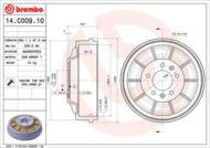 14.C009.10 - Bęben hamulcowy BREMBO PSA JUMPY/FIAT SCUDO 07-