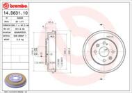 14.D631.10 - Bęben hamulcowy BREMBO MAZDA 323 98-01