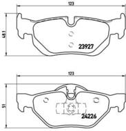 P06038X - Klocki hamulcowe BREMBO /tył/ BMW 3 E90 05-