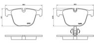 P06053 - Klocki hamulcowe BREMBO /tył/ (odp.GDB1864) BMW 7 F01/F02/F03/F04 09-