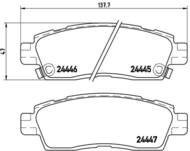 P10010 - Klocki hamulcowe BREMBO /tył/ CHEVROLET TRAILBLAZER 01-08