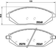 P10054 - Klocki hamulcowe BREMBO /przód/ CHEVROLET SPARK 10-