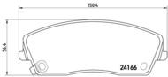P11019 - Klocki hamulcowe BREMBO (odp.GDB4140) CHRYSLER 300C 04-