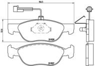 P23071 - Klocki hamulcowe BREMBO ALFA ROMEO 145. 146 96-01 z czujnikiem