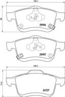 P23155 - Klocki hamulcowe BREMBO /przód/ FIAT 500L 13-