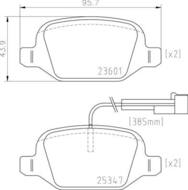 P23181 - Klocki hamulcowe BREMBO /tył/ FIAT 500 13-