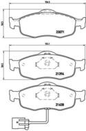 P24034 - Klocki hamulcowe BREMBO FORD MONDEO 93-00 z czujnikiem