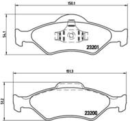 P24054 - Klocki hamulcowe BREMBO FORD FIESTA. KA 00-