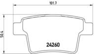 P24063 - Klocki hamulcowe BREMBO /tył/ FORD MONDEO III 04-07