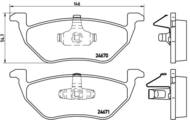 P24085 - Klocki hamulcowe BREMBO /tył/ FORD MAVERICK 01-07