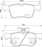 P24201 - Klocki hamulcowe BREMBO /tył/ FORD MONDEO 14-