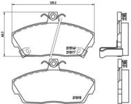 P28020 - Klocki hamulcowe BREMBO ROVER 200-400 89-00 (+ABS) Z CZUJ