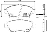 P28024 - Klocki hamulcowe BREMBO HONDA CIVIC 91-01