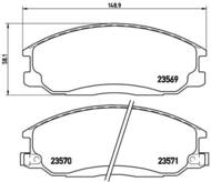 P30013 - Klocki hamulcowe BREMBO /przód/ HYUNDAI SANTA FE 01-06